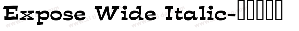 Expose Wide Italic字体转换